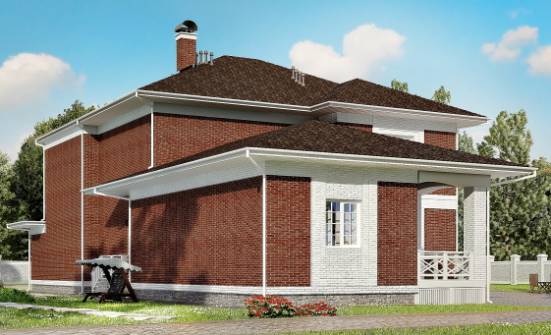 315-001-П Проект двухэтажного дома, гараж, уютный дом из кирпича | Проекты домов от House Expert