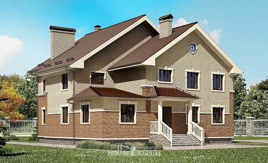 300-004-Л Проект двухэтажного дома, большой домик из газосиликатных блоков | Проекты домов от House Expert