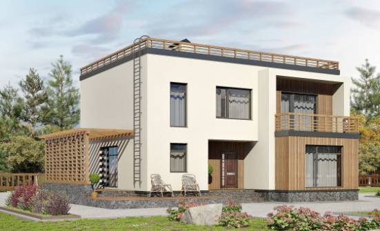 215-002-Л Проект двухэтажного дома, уютный дом из поризованных блоков | Проекты домов от House Expert
