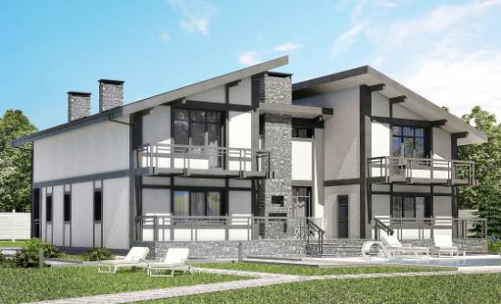 280-002-П Проект двухэтажного дома с мансардным этажом, экономичный домик из кирпича | Проекты домов от House Expert