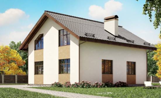 170-002-П Проект двухэтажного дома мансардный этаж, уютный дом из газосиликатных блоков | Проекты домов от House Expert