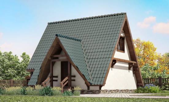 070-003-П Проект двухэтажного дома мансардой, компактный домик из дерева | Проекты домов от House Expert