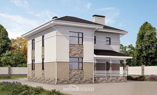 150-014-П Проект двухэтажного дома, доступный домик из блока | Проекты домов от House Expert