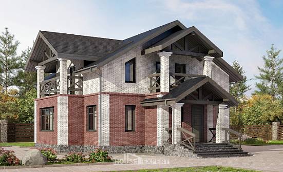 160-014-Л Проект двухэтажного дома, простой дом из поризованных блоков | Проекты домов от House Expert