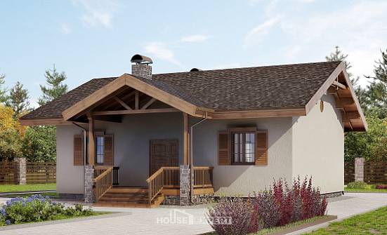090-002-Л Проект одноэтажного дома, недорогой дом из кирпича | Проекты домов от House Expert
