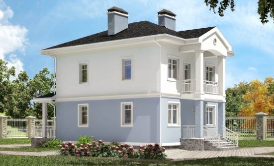 120-001-П Проект двухэтажного дома, бюджетный загородный дом из пеноблока | Проекты домов от House Expert