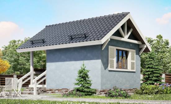 020-001-П Проект одноэтажного дома, махонький домик из бревен | Проекты одноэтажных домов от House Expert