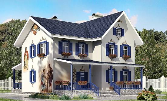 180-003-П Проект двухэтажного дома, простой дом из кирпича | Проекты домов от House Expert