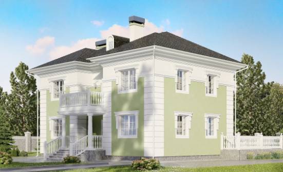 155-005-П Проект двухэтажного дома, классический дом из твинблока | Проекты домов от House Expert