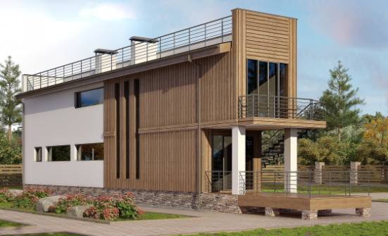 100-003-Л Проект двухэтажного дома, небольшой домик из поризованных блоков | Проекты домов от House Expert