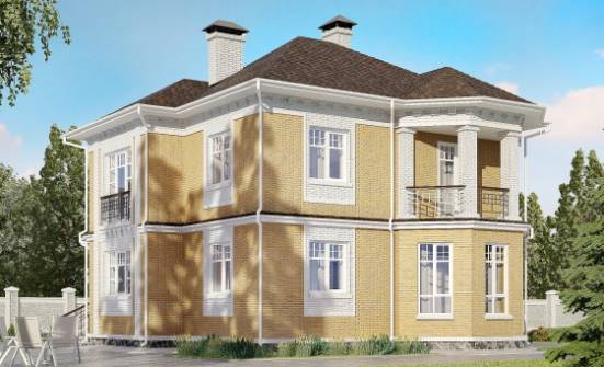 160-001-Л Проект двухэтажного дома, простой коттедж из поризованных блоков | Проекты домов от House Expert