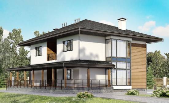 245-001-П Проект двухэтажного дома, простой домик из керамзитобетонных блоков | Проекты домов от House Expert