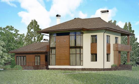 300-001-П Проект двухэтажного дома, красивый загородный дом из кирпича | Проекты домов от House Expert