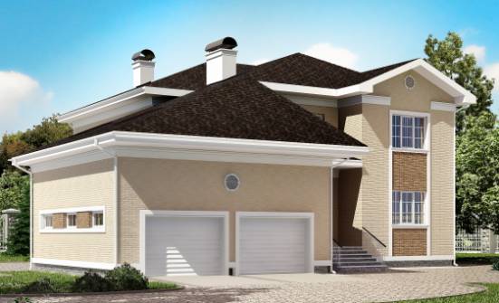 335-001-Л Проект двухэтажного дома, гараж, классический коттедж из кирпича | Проекты домов от House Expert
