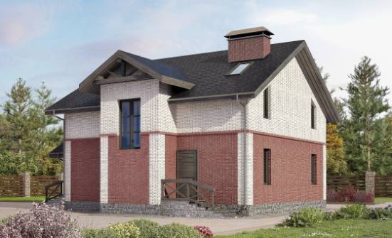 160-014-Л Проект двухэтажного дома, простой дом из поризованных блоков | Проекты домов от House Expert