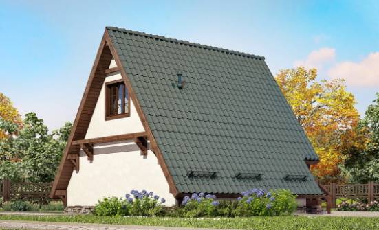 070-003-П Проект двухэтажного дома мансардой, компактный домик из дерева | Проекты домов от House Expert