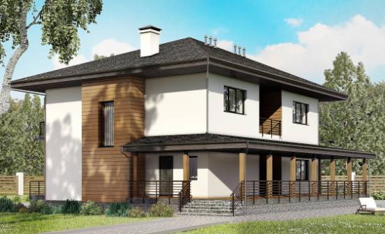 245-001-П Проект двухэтажного дома, простой домик из керамзитобетонных блоков | Проекты домов от House Expert