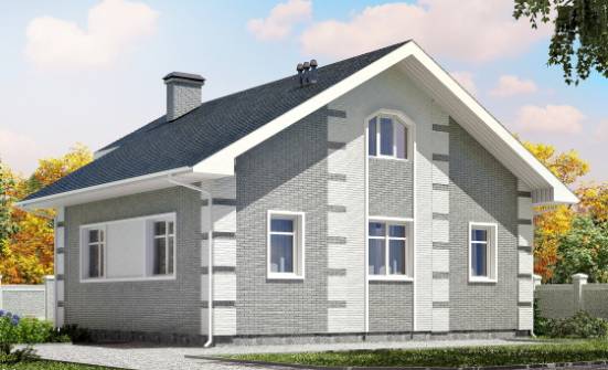 115-001-Л Проект двухэтажного дома мансардой, компактный коттедж из арболита | Проекты домов от House Expert