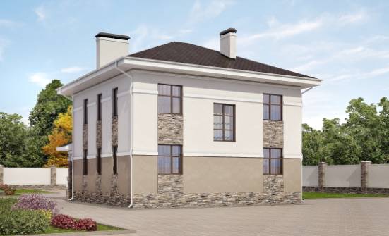 150-014-П Проект двухэтажного дома, доступный домик из блока | Проекты домов от House Expert