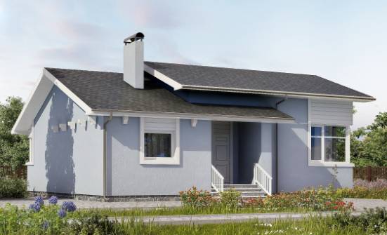 110-003-Л Проект одноэтажного дома, недорогой коттедж из бризолита | Проекты одноэтажных домов от House Expert