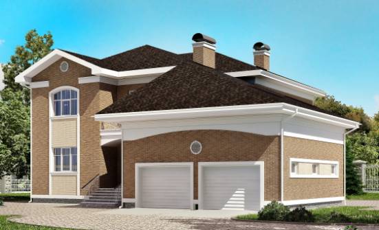 335-002-П Проект двухэтажного дома, гараж, красивый дом из кирпича | Проекты домов от House Expert