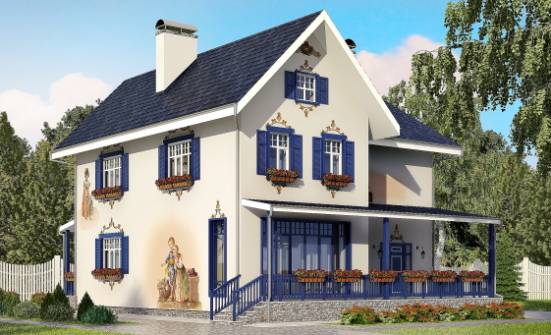 180-003-П Проект двухэтажного дома, простой дом из кирпича | Проекты домов от House Expert