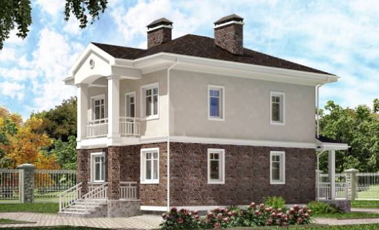 120-001-Л Проект трехэтажного дома, доступный загородный дом из поризованных блоков | Проекты домов от House Expert
