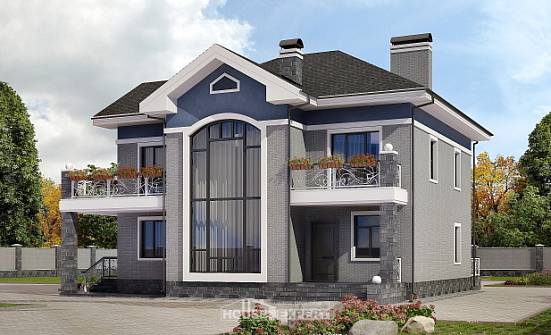 200-006-Л Проект двухэтажного дома, просторный домик из кирпича | Проекты домов от House Expert