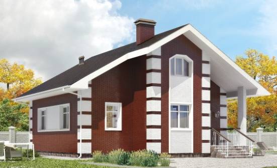 115-001-П Проект двухэтажного дома мансардой, современный загородный дом из арболита | Проекты домов от House Expert