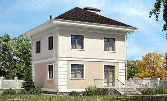 090-003-Л Проект двухэтажного дома, классический домик из блока | Проекты домов от House Expert