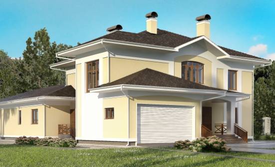 375-002-Л Проект двухэтажного дома и гаражом, просторный коттедж из кирпича | Проекты домов от House Expert
