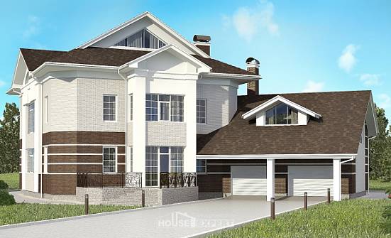 410-001-П Проект двухэтажного дома, гараж, огромный загородный дом из кирпича | Проекты домов от House Expert