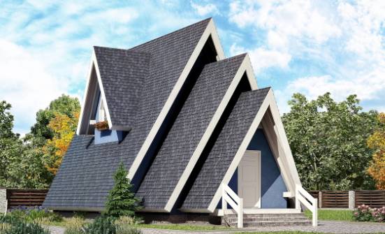 100-002-П Проект двухэтажного дома с мансардным этажом, современный домик из дерева | Проекты домов от House Expert