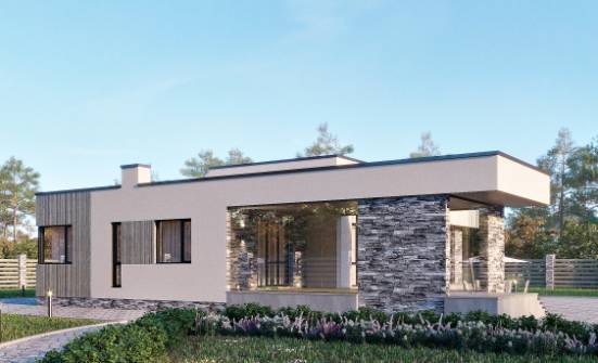 175-001-Л Проект одноэтажного дома, бюджетный коттедж из бризолита | Проекты домов от House Expert
