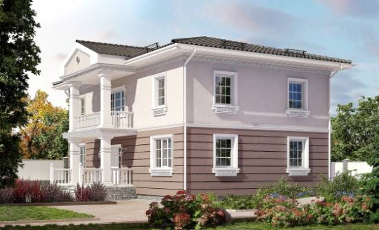 210-005-П Проект двухэтажного дома, красивый загородный дом из блока | Проекты домов от House Expert
