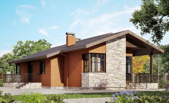 130-007-П Проект одноэтажного дома, простой домик из бризолита | Проекты домов от House Expert