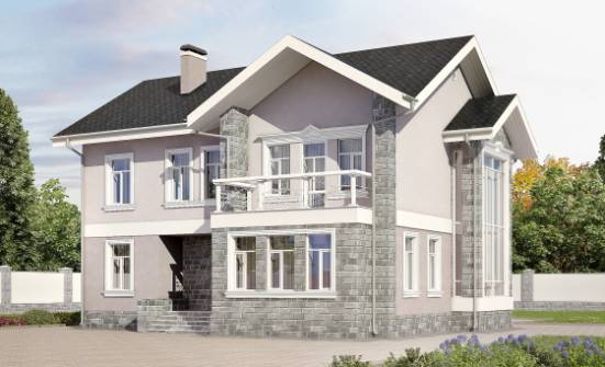 170-008-П Проект двухэтажного дома, небольшой домик из поризованных блоков | Проекты домов от House Expert