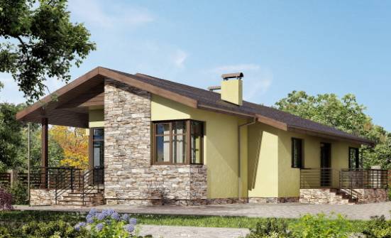 130-007-Л Проект одноэтажного дома, бюджетный коттедж из бризолита | Проекты домов от House Expert