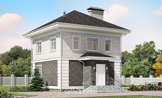 090-003-П Проект двухэтажного дома, бюджетный дом из керамзитобетонных блоков | Проекты домов от House Expert