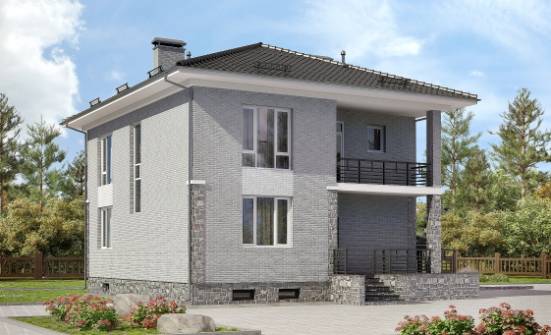 275-004-П Проект трехэтажного дома и гаражом, уютный домик из кирпича | Проекты домов от House Expert