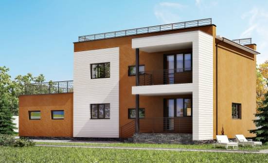 180-012-П Проект двухэтажного дома, гараж, просторный загородный дом из кирпича | Проекты домов от House Expert