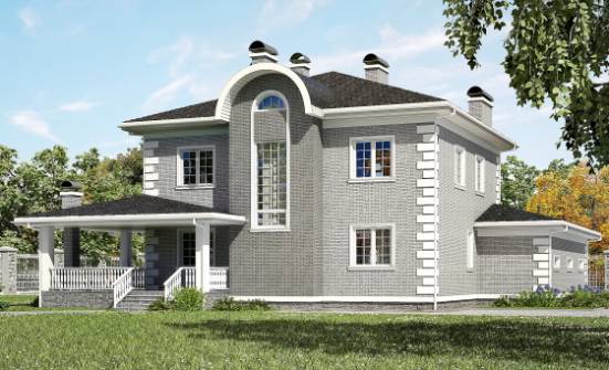 245-004-Л Проект двухэтажного дома и гаражом, красивый загородный дом из кирпича | Проекты домов от House Expert