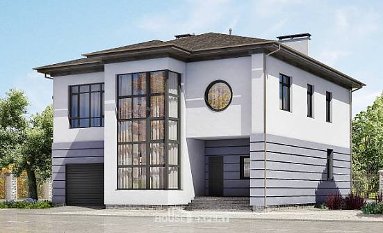 300-006-Л Проект двухэтажного дома, гараж, красивый коттедж из кирпича | Проекты домов от House Expert