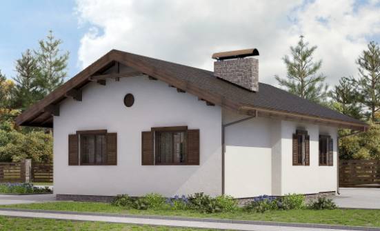 090-002-П Проект одноэтажного дома, компактный загородный дом из кирпича | Проекты домов от House Expert