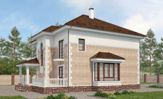 220-008-П Проект двухэтажного дома, простой дом из кирпича | Проекты домов от House Expert