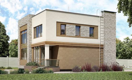185-001-П Проект двухэтажного дома, средний дом из газосиликатных блоков | Проекты домов от House Expert
