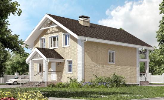 150-007-Л Проект двухэтажного дома мансардой, классический коттедж из газобетона | Проекты домов от House Expert