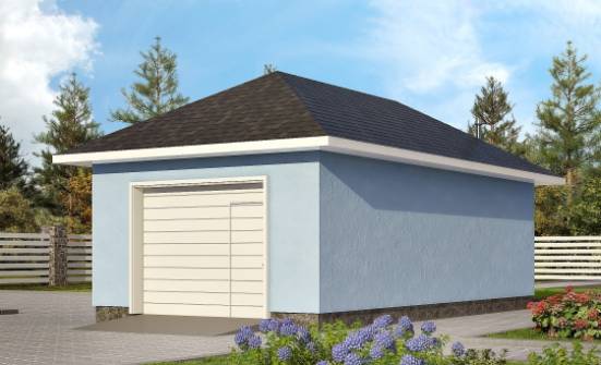 040-001-Л Проект гаража из блока | Проекты одноэтажных домов от House Expert