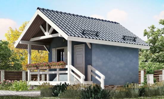 020-001-П Проект одноэтажного дома, махонький домик из бревен | Проекты домов от House Expert
