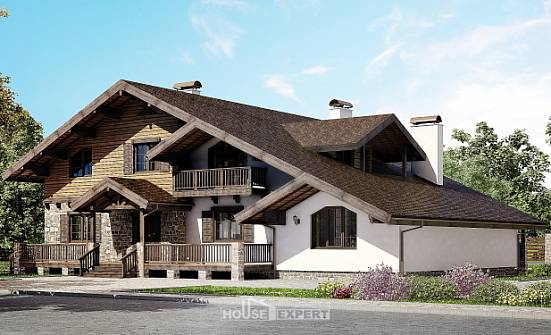 320-002-П Проект двухэтажного дома мансардой, просторный домик из кирпича | Проекты домов от House Expert